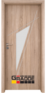 Интериорна врата серия Граде модел Glas 4.2 в цвят Дъб Вераде