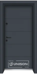 Входна врата Качени Clima Pro, цвят Графит