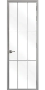 Стъклена врата Lusso L-5, Сив мат