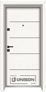 Входна врата Unison Laminor L 107 Класическо Бяло